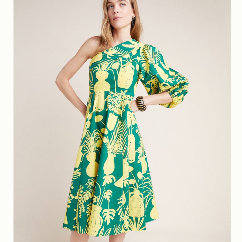 Anthropologie Whit One Shoulder Dress